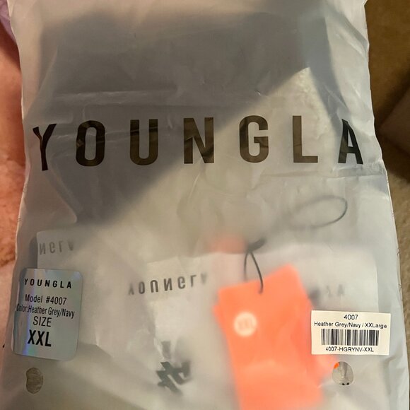YoungLA 4007 - Rambo Cut-Offs (XXL/Heather Grey Navy) - Picture 5 of 6